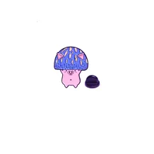 Металлический значок (пин) Pig in Hat, (11474)