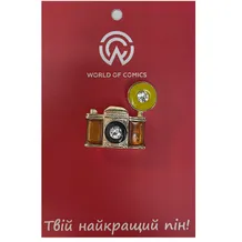 Металлический значок (пин) Camera w/ Diamonds (Gold), (13355)