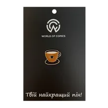 Металлический значок (пин) Coffee Cup (Brown), (13381)