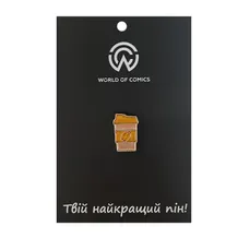 Металлический значок (пин) Coffee Cup (Gold), (13396)