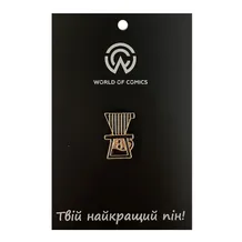 Металлический значок (пин) Coffee Pot (Black / Gold), (13397)