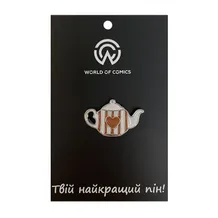 Металевий значок (пін) Teapot w/ Heart, (13400)