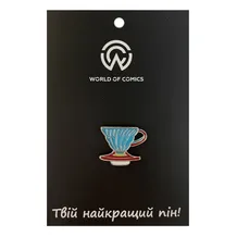 Металлический значок (пин) Elegant Pour Over Cup (Blue), (13407)