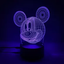 Акриловый светильник Disney: Mickey Mouse: Mickey Mouse (Face), (44562)