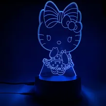 Акриловый светильник Hello Kitty: Kitty (w/Big Bow), (44630)