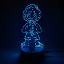 Акриловий світильник One Piece: Monkey D. Luffy (Chibi), (44688)