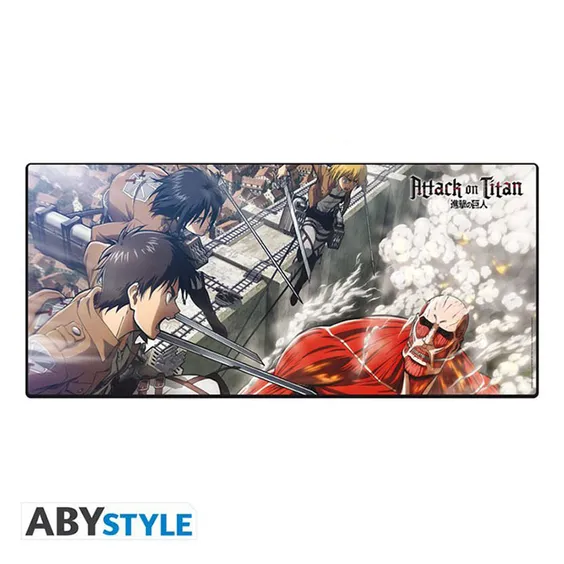 Килимок для миші ABYstyle: Attack on Titan: Eren vs. Colossal Titan, (108689)