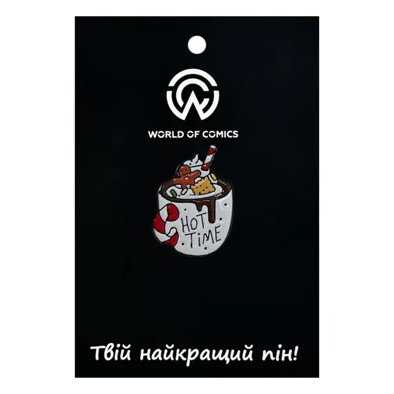 Металевий значок (пін) Christmas Cocoa Cup: «‎Hot Time» (White), (11247)