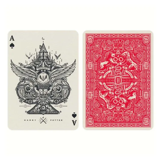 Игральные карты Theory11: Wizarding World: Harry Potter: Hogwarts: Gryffindor (Red), (120026) 2