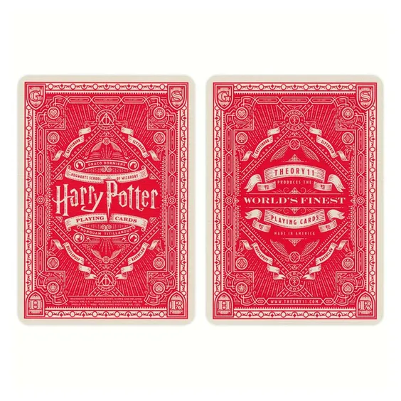 Игральные карты Theory11: Wizarding World: Harry Potter: Hogwarts: Gryffindor (Red), (120026) 7