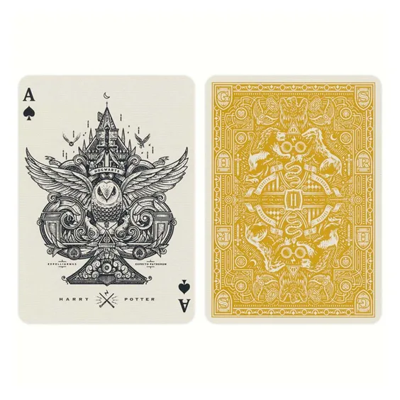 Игральные карты Theory11: Wizarding World: Harry Potter: Hogwarts: Hufflepuff (Yellow), (120028) 2