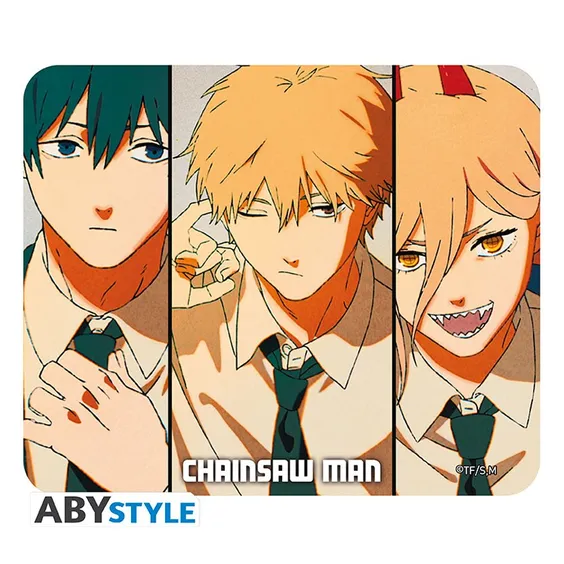 Коврик для мыши ABYstyle: Chainsaw Man: Aki, Denji and Power, (121800)