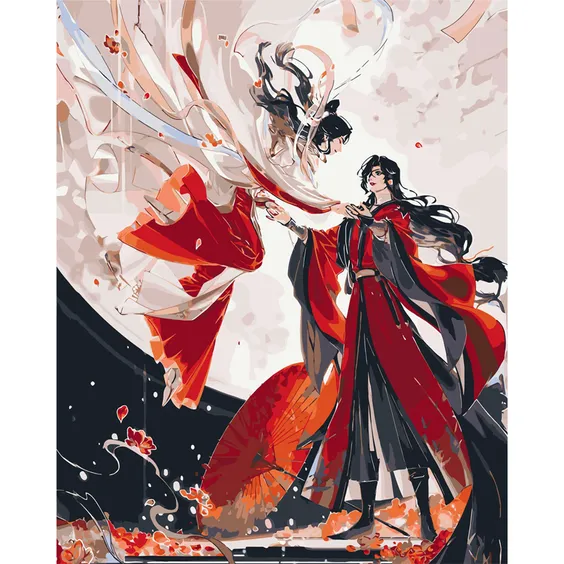 Картина по номерам Kartiny Origami: Heaven Official's Blessing: Hua Cheng and Xie Lian, (12570)