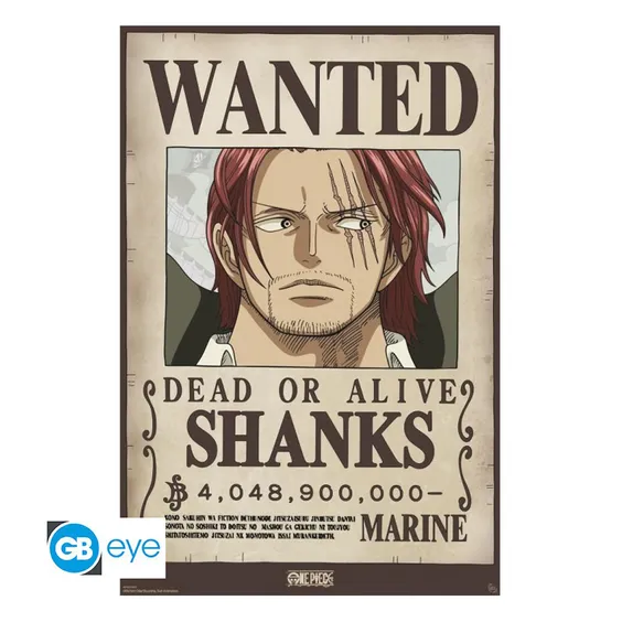 Постер GB Eye: Maxi: One Piece: Shanks: «Wanted», (125983)