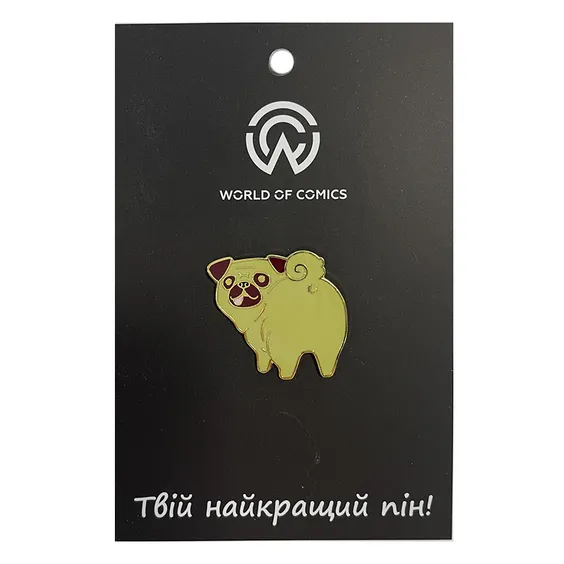 Металевий значок (пін) Pug, (13029)