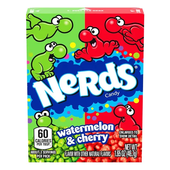 Цукерки Wonka: Nerds: Watermellon and Cherry, (131827)