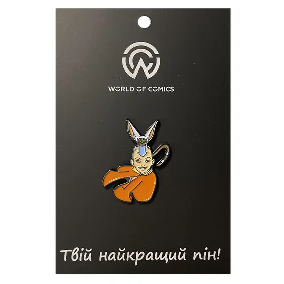 Металевий значок (пін) Avatar: The Last Airbender: Aang w/ Momo, (13539)