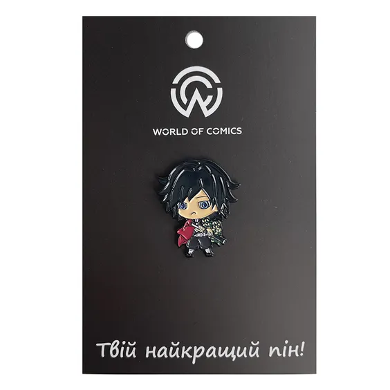 Металлический значок (пин) Demon Slayer: Giyuu Tomioka (Chibi), (13603)