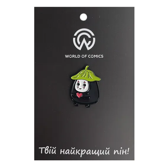 Металевий значок (пін) Studio Ghibli: Spirited Away: Kaonashi w/ Heart, (13607)