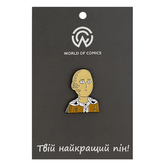 Металевий значок (пін) One-Punch Man: Saitama (Blank Face), (13689)