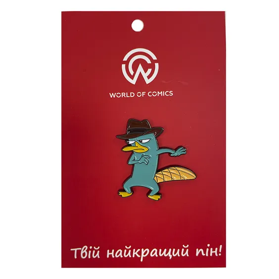 Металевий значок (пін) Phineas & Ferb: Perry the Platypus (Agent P), (13813)