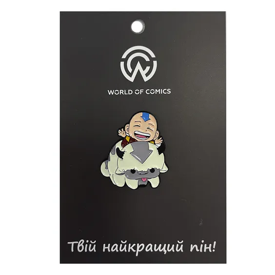 Металлический значок (пин) Avatar: The Legend of Aang: Appa and Aang, (13824)
