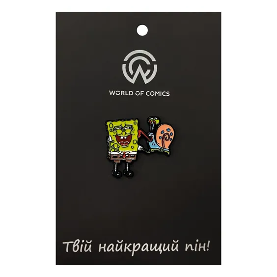 Металевий значок (пін) SpongeBob SquarePants: SpongeBob w/ Gary, (14022)