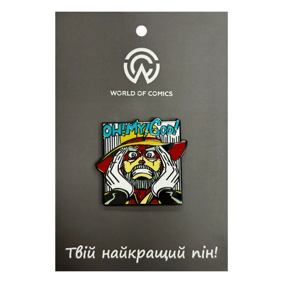 Металлический значок (пин) JoJo's Bizarre Adventure: Joseph Joestar: «‎Oh! My God!», (14215)