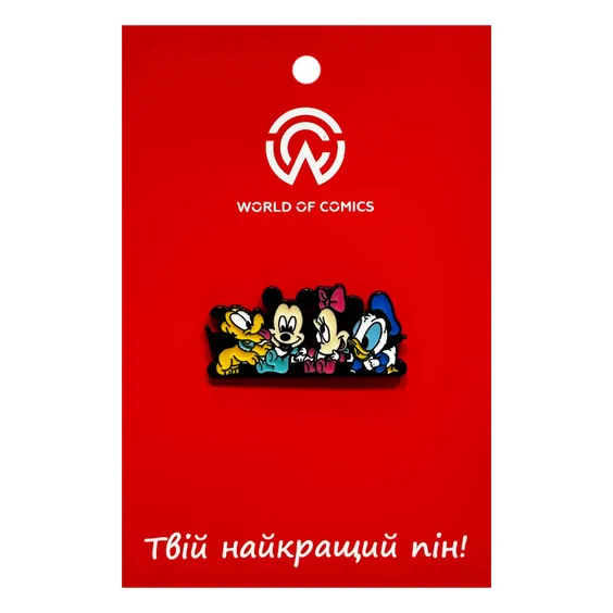 Металлический значок (пин) Disney: Mickey and Friends: Pluto, Mickey, Minnie, Donald, (14326)