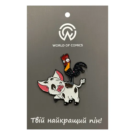 Металевий значок (пін) Disney: Moana: Pua and Heihei, (14376)
