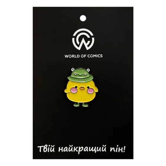 Металлический значок (пин) Duck in Frog Hat, (14380)