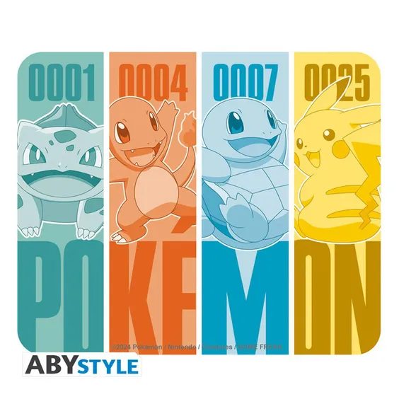 Коврик для мыши ABYstyle: Pokemon: Kanto Starters, (150671)
