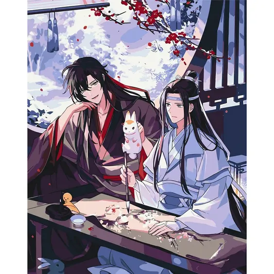 Картина по номерам Kartiny Origami: Heaven Official's Blessing: Lan Wangji and Wei Wuxian, (18090)