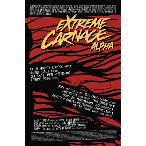 Комікс Marvel. Extreme Carnage. Alpha. Part 1. Volume 1. #1, (201778) 2