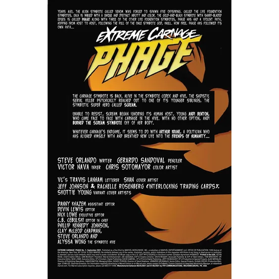 Комікс Marvel. Extreme Carnage. Phage. Part 3. Volume 1. #1, (201792) 2