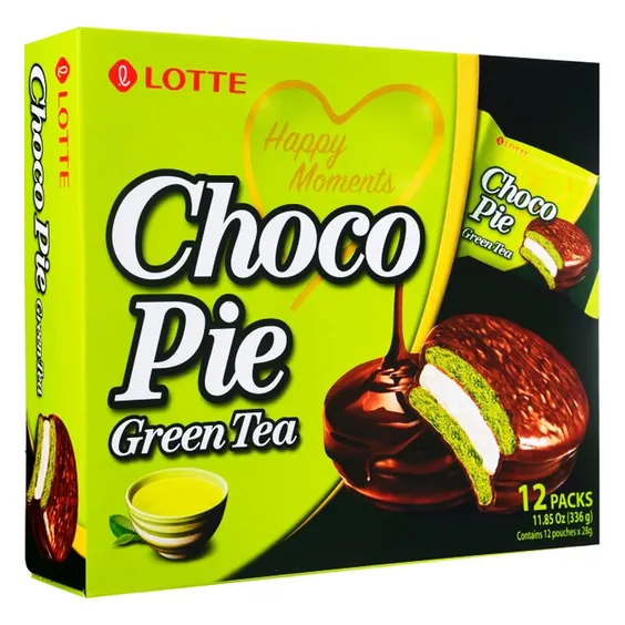 Печиво Lotte: Choco Pie: Green Tea, (206205)