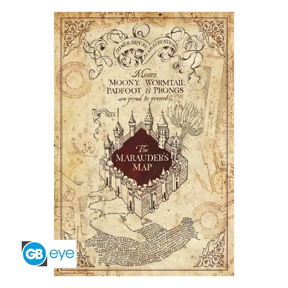 Постер GB Eye: Maxi: Wizarding World: Harry Potter: Marauder's Map, (2758)