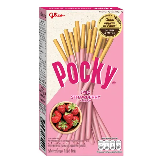 Печенье Glico: Pocky: Strawberry, (40017)