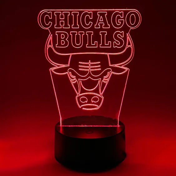Акриловий світильник Basketball: Chicago Bulls: Logo, (40903)