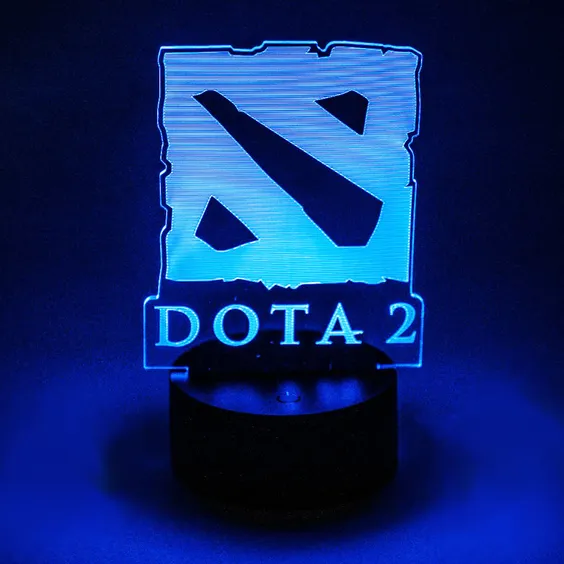 Акриловий світильник Dota 2: Logo, (40913)