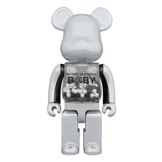 Bearbrick: My First Baby (400%) (White/Black) , (44451)