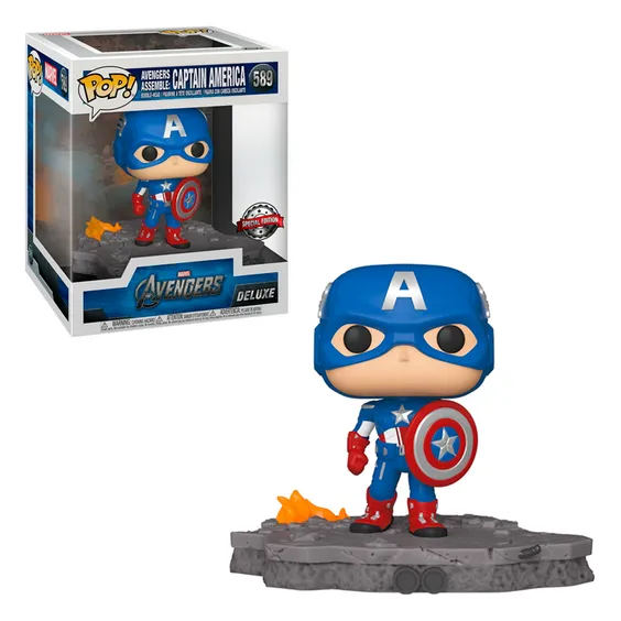 Фигурка Funko POP!: Deluxe: Marvel: Avengers: Avengers Assemble: Captain America (Special Edition), (45076)