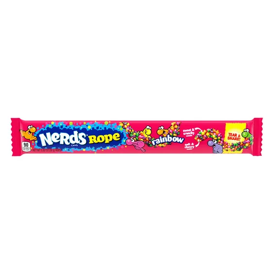 Цукерки Wonka: Nerds Rope: Rainbow, (45691)