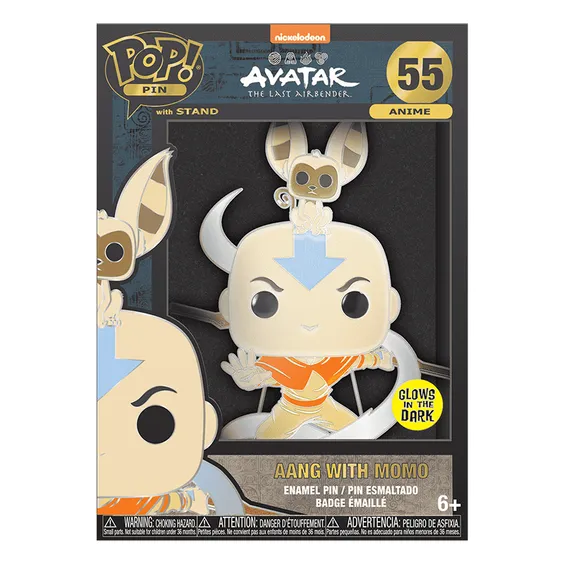 Фігурка Funko POP!: Pin: Avatar: The Last Airbender: Aang w/ Momo (Glows in the Dark), (46062) 5