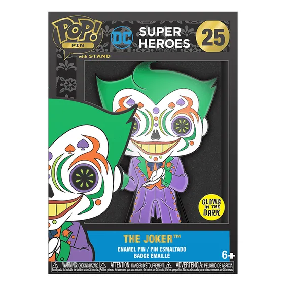 Фигурка Funko POP!: Pin: Dia De Los DC: Super Heroes: The Joker (Glows in the Dark), (46389) 5