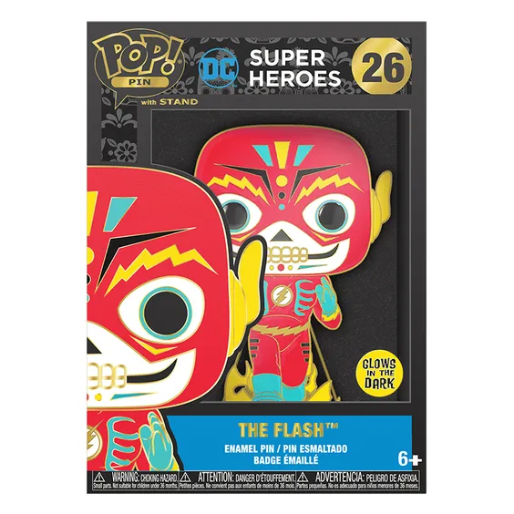 Фигурка Funko POP!: Pin: Dia De Los DC: Super Heroes: The Flash (Glows in the Dark), (46392) 5