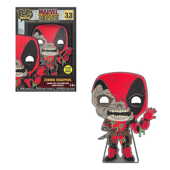 Фигурка Funko POP!: Pin: Marvel: Zombies: Zombie Deadpool (Glows in the Dark), (47106)