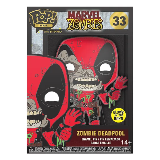 Фигурка Funko POP!: Pin: Marvel: Zombies: Zombie Deadpool (Glows in the Dark), (47106) 5