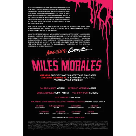 Комікс Marvel. Absolute Carnage. Miles Morales. Threats Within and Without. Volume 1. #3, (510997) 2
