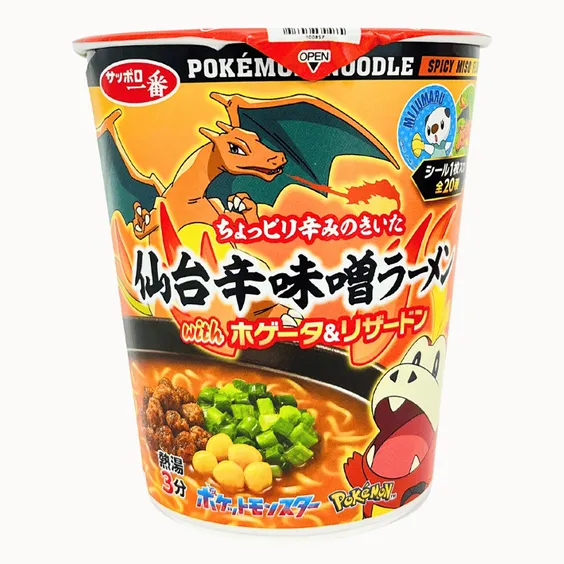 Лапша Sapporo Ichiban: Pokemon: Miso Noodle Soup: Spicy, (53699)